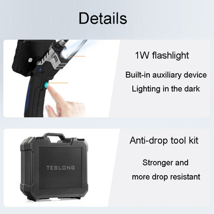 Teslong NTS300 5 Inch HD Large Screen Industrial Inspection Borescope Auto Repair Tools, 7.6mm Single Lens / 1m