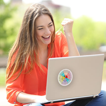 Feelings Wheel Emotions Mobile Phone Computer Sticker, 2pcs /Set Round