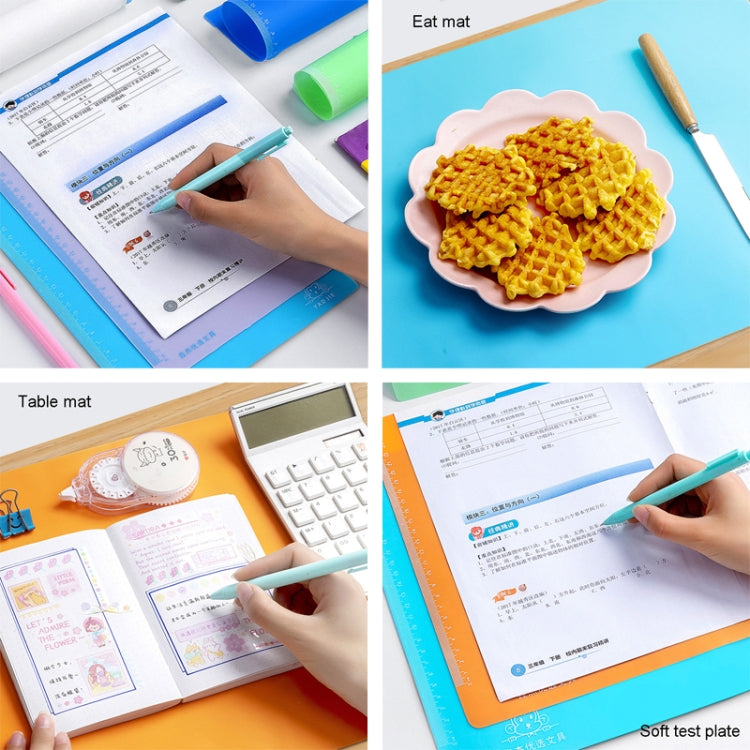 YAOJIE Non-Slip Exam Pad Student Stationery Drawing Writing Soft Board Office Writing Mat, A3 White, A3 Pink, A3 Blue, A4  White, A4 Pink, A4 Blue