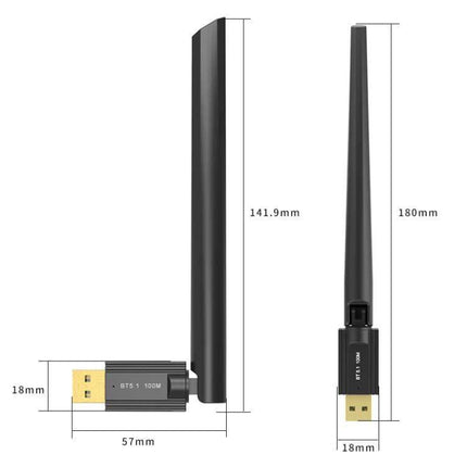 USB Bluetooth 5.1 Computer Adapter 100 Meters Receiving Transmitter, 09V