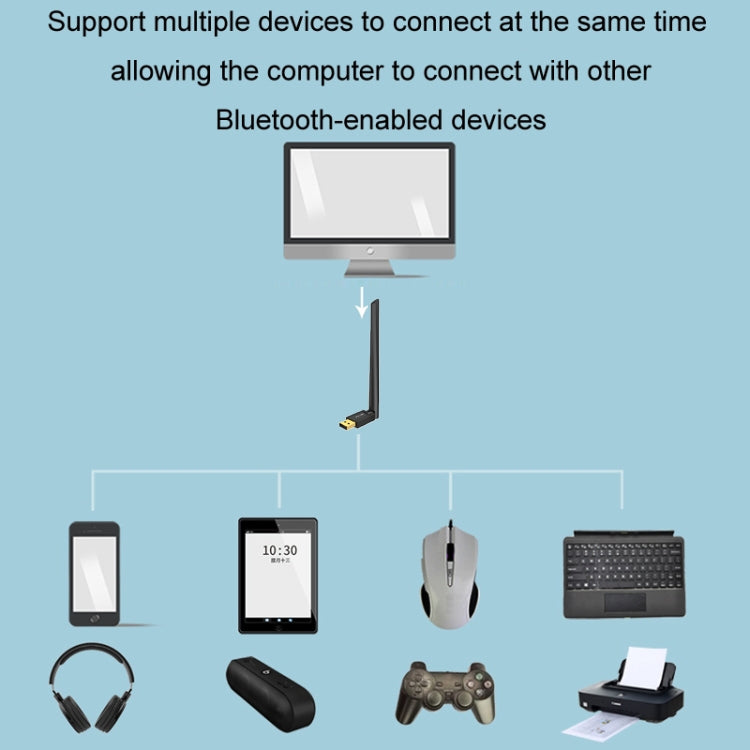 USB Bluetooth 5.1 Computer Adapter 100 Meters Receiving Transmitter, 09V