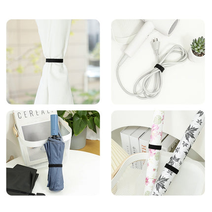 Cuttable Data Cable Bundle Ties Power Cord Storage Organizer Adhesive Strap, 1.2cm x 1m, 1.2cm x 2m, 1.2cm x 3m, 1.2cm x 5m