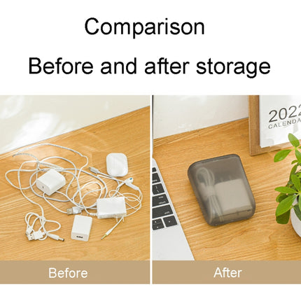 Phone Earphone Data Cable Charger Organizer Drawer Jewelry Miscellaneous Storage Box With Lid