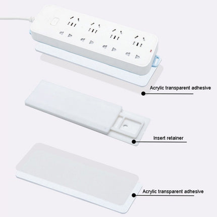 Non-Marking Self-Adhesive Plug Holder No Hole Wall Mounted Cable Organizer For Home Use
