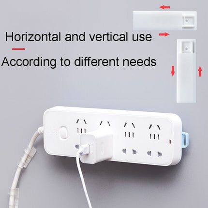 Non-Marking Self-Adhesive Plug Holder No Hole Wall Mounted Cable Organizer For Home Use