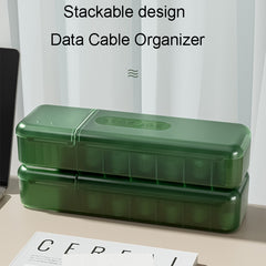 Desktop Data Cable Organizer With Lid Drawer Cord Storage Box