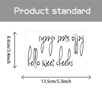 2pcs /Set Waterproof and Oilproof Vinyl Stickers Mirror Decorative Stickers, Hello sweet cheeks, You look amazing