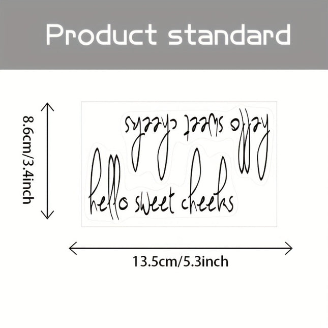 2pcs /Set Waterproof and Oilproof Vinyl Stickers Mirror Decorative Stickers, Hello sweet cheeks, You look amazing