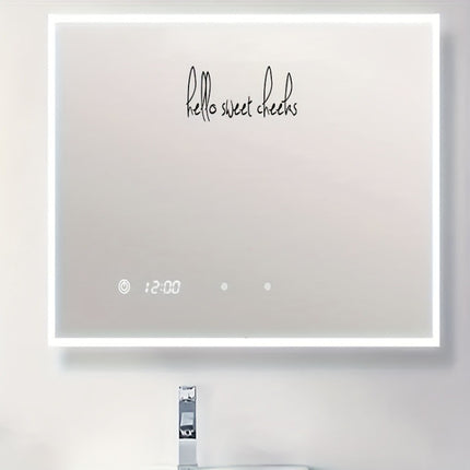 2pcs /Set Waterproof and Oilproof Vinyl Stickers Mirror Decorative Stickers, Hello sweet cheeks, You look amazing
