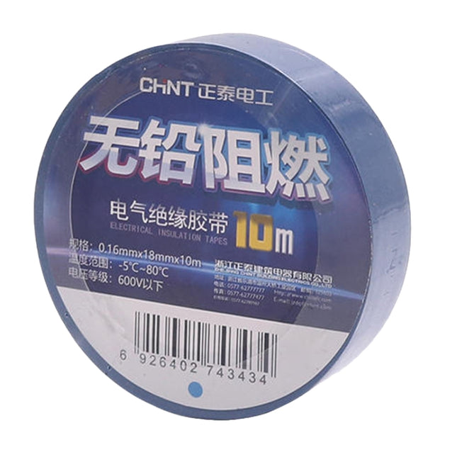 CHINT Electrical Tape Waterproof PVC Wire Insulation Tapes, 10m Blue, 10m Black, 10m White, 20m Blue, 20m Black, 20m White