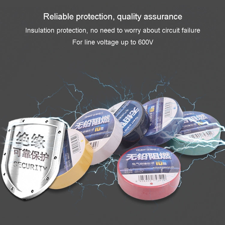 CHINT Electrical Tape Waterproof PVC Wire Insulation Tapes, 10m Blue, 20m Blue, 20m Black, 20m White
