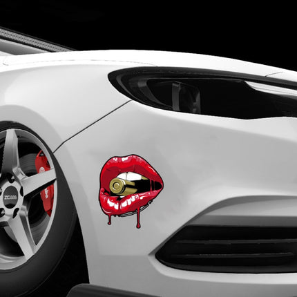 Lip Car Stickers Body Bumper Scratch Stickers, 13x11cm, 20x19cm
