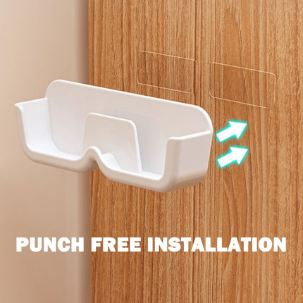 Wall-Mounted Adhesive Sunglasses Storage Shelf Eyeglasses Display Stand