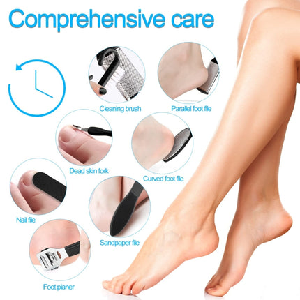 PROMOTIONAL OFFER Up to 85% OFF (10 In 1) Foot File Clean Tool Kit Foot Care Pedicure Tools Set