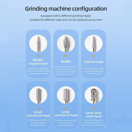 HX-08 USB Charging Portable Manicure Remover and Polisher Home Nail Art Tools