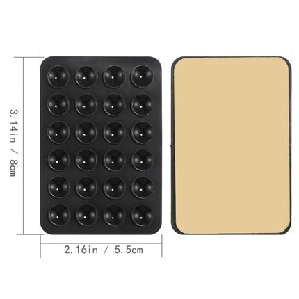 Mobile Phone Silicone 24 Square Shaped Suction Cup Mobile Phone Back Stickers