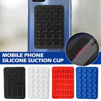 Mobile Phone Silicone 24 Square Shaped Suction Cup Mobile Phone Back Stickers