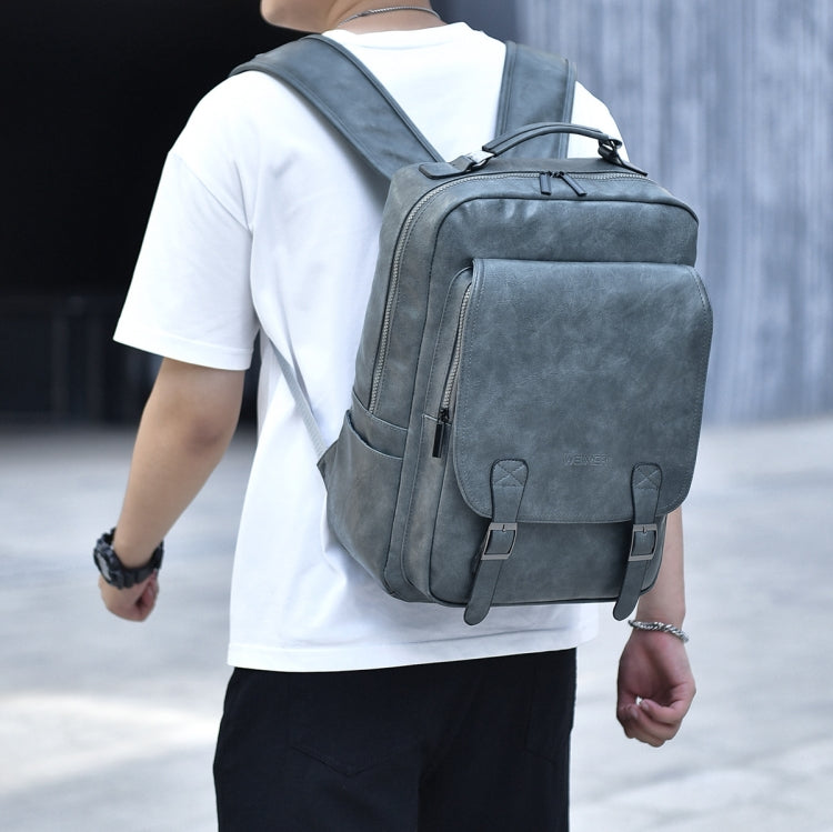 WEIXIER B677 Large Capacity Waterproof Business Backpack with USB Charging Hole