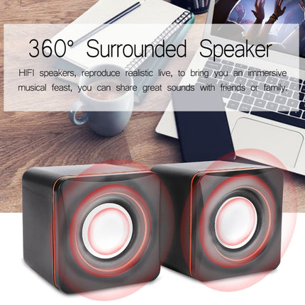 Wired USB Computer Small Sound Desktop Laptop Mini Desk Household Office Bass Speaker