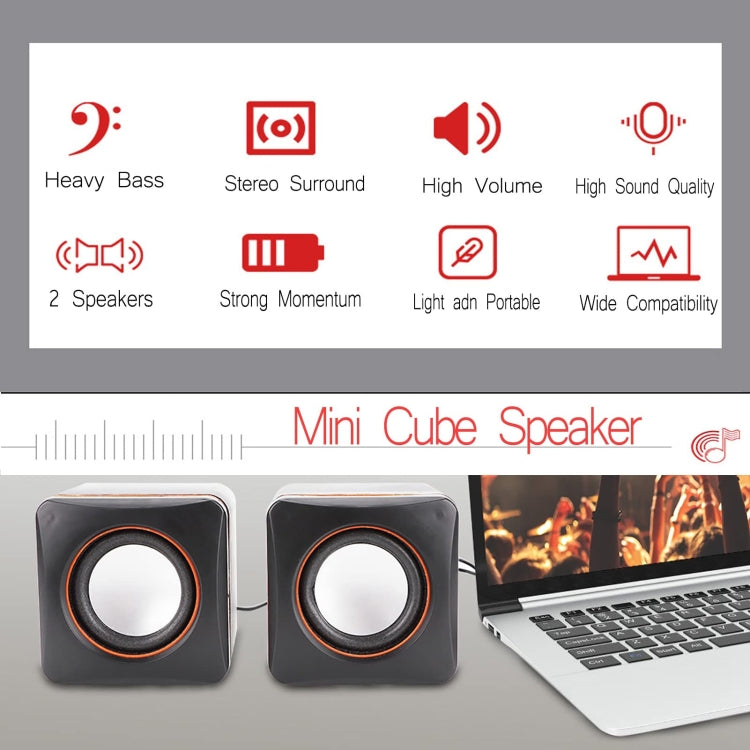 Wired USB Computer Small Sound Desktop Laptop Mini Desk Household Office Bass Speaker