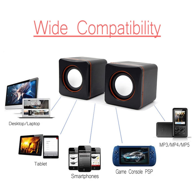 Wired USB Computer Small Sound Desktop Laptop Mini Desk Household Office Bass Speaker
