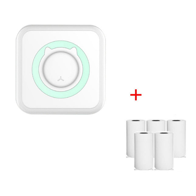 C15 Mini Student Bluetooth Inkless Photo Label Thermal Printer, Green+5 Paper, Pink+5 Paper, Green+5 Stickers, Pink+5 Stickers, Green+10 Paper, Pink+10 Paper, Green+5 Stickers+5 Paper, Pink+5 Stickers+5 Paper, Green+5 Stickers+5 Paper+3 Color Paper����...