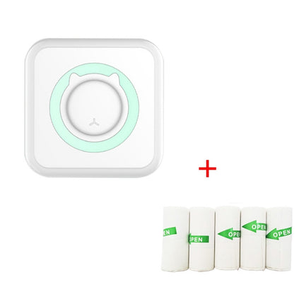 C15 Mini Student Bluetooth Inkless Photo Label Thermal Printer, Green+5 Paper, Pink+5 Paper, Green+5 Stickers, Pink+5 Stickers, Green+10 Paper, Pink+10 Paper, Green+5 Stickers+5 Paper, Pink+5 Stickers+5 Paper, Green+5 Stickers+5 Paper+3 Color Paper    ...