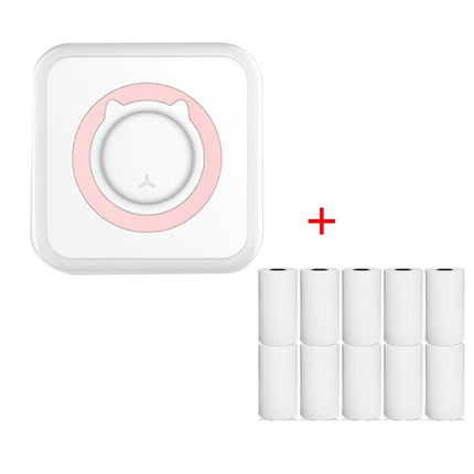 C15 Mini Student Bluetooth Inkless Photo Label Thermal Printer, Green+5 Paper, Pink+5 Paper, Green+5 Stickers, Pink+5 Stickers, Green+10 Paper, Pink+10 Paper, Green+5 Stickers+5 Paper, Pink+5 Stickers+5 Paper, Green+5 Stickers+5 Paper+3 Color Paper    ...