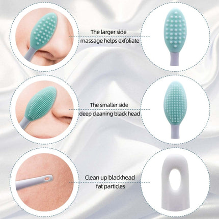 Silicone Cleaning Brush Beauty Tool Double Side Nose To Clean Blackhead Removers
