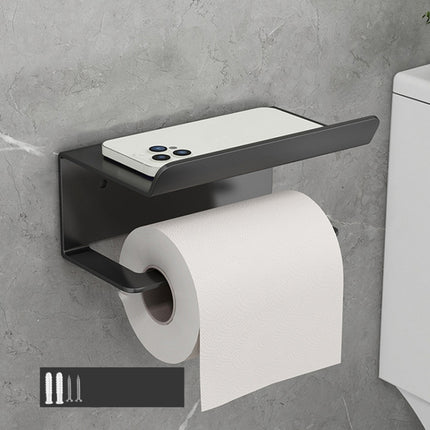 Bathroom Roll Paper Holder No-Punch Cell Phone Storage Shelf, Phone Rack (White), Paper Rack (White）, Phone Rack (Black), Paper Rack (Black), Phone Rack (Gray), Paper Rack (Gray)
