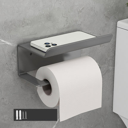 Bathroom Roll Paper Holder No-Punch Cell Phone Storage Shelf, Phone Rack (White), Paper Rack (White）, Phone Rack (Black), Paper Rack (Black), Phone Rack (Gray), Paper Rack (Gray)