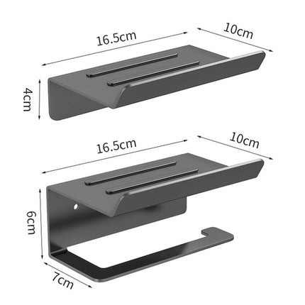Bathroom Roll Paper Holder No-Punch Cell Phone Storage Shelf, Phone Rack (White), Paper Rack (White）, Phone Rack (Black), Paper Rack (Black), Phone Rack (Gray), Paper Rack (Gray)