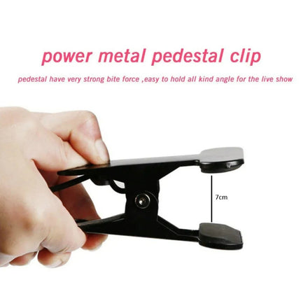 Selfie Ring Light With Cell Phone Holder 360 Rotating Flexible Arms For Live Stream, 8 Inch