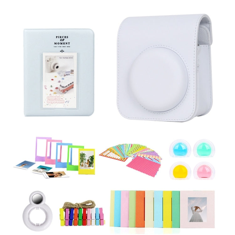 For Polaroid Mini12 7 in 1 Photo Album Sticker Photo Frame Camera Bag, Green, White, Blue, Pink, Purple