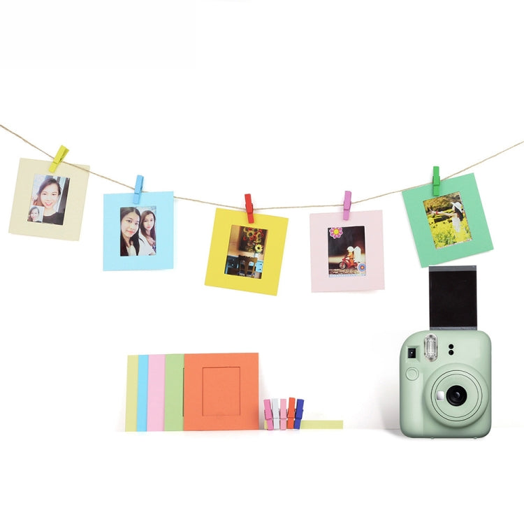 For Polaroid Mini12 7 in 1 Photo Album Sticker Photo Frame Camera Bag, Green, White, Blue, Pink, Purple