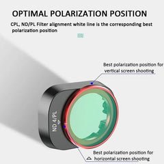 For DJI MINI 4 Pro Drone Lens Filter, ND4PL, ND8PL, ND16PL, ND32PL, ND64PL, CPL, 6 In 1
