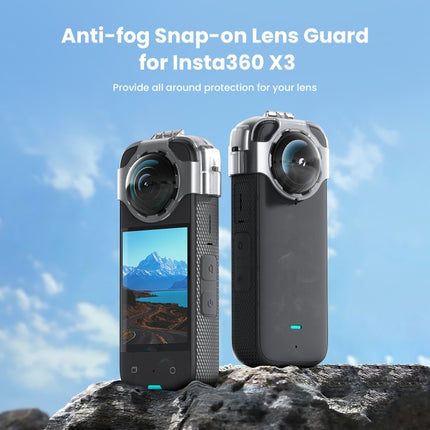 For Insta360 X3 AMagisn Protective Camera Accessories, Lens Guard, Silicone Case, Lens Guard+Case