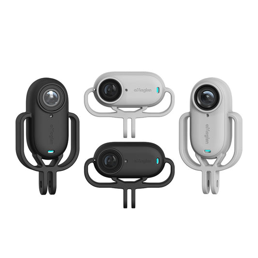 For Insta360 GO 3 AMagisn Silicone Case Camera Protective Accessories, Horizontal Gray, Vertical Gray, Horizontal Black, Vertical Black