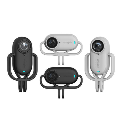 For Insta360 GO 3 AMagisn Silicone Case Camera Protective Accessories, Vertical Gray, Vertical Black