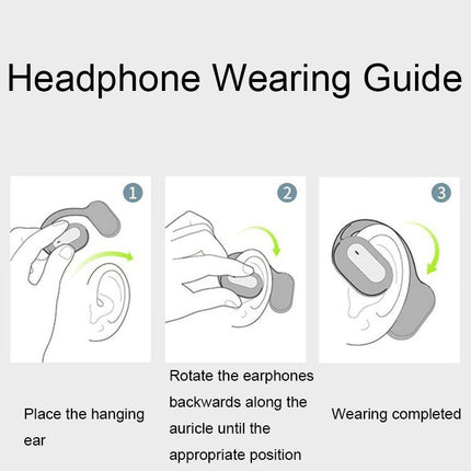 D6 OWS Ear-mounted ENC Noise Reduction Wireless Bluetooth 5.2 Earphones, Black without Accessories, White without Accessories, Black Bag with Accessories, White Bag with Accessories