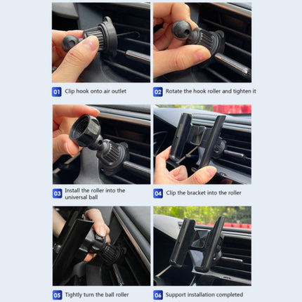 Car Air Outlet Rotatable Snap-on Base Mobile Phone Navigation Bracket