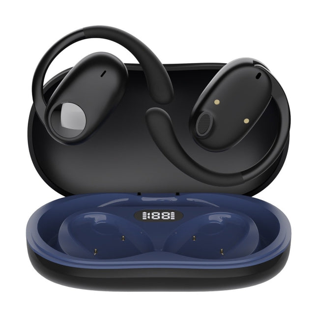 JS911 OWS Ear-mounted Dual-mic Call Noise Reduction LED Digital Display Bluetooth Earphones