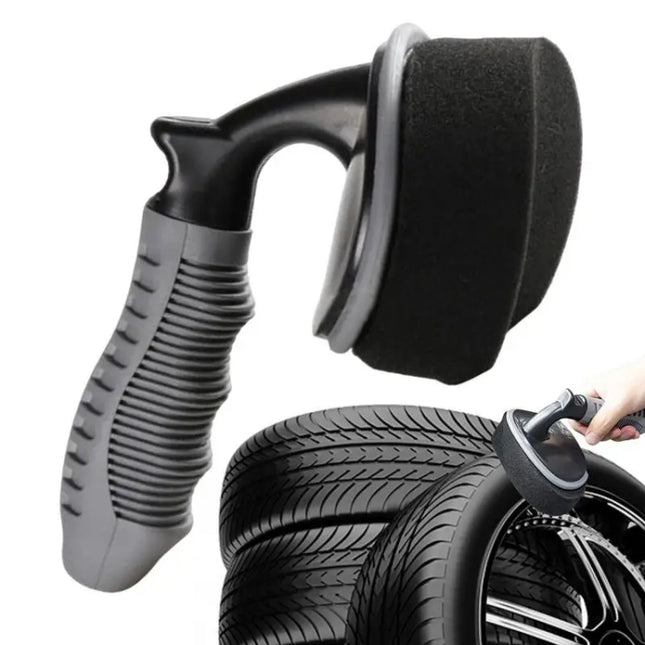 Durable Car Tire Waxing Curved Sponge Brush, Waxing Brush
