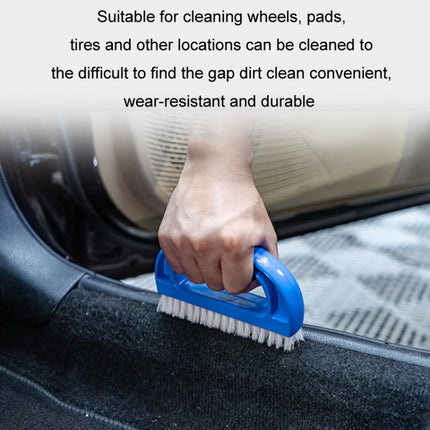 Car Interior D-shaped Seat Seam Cleaning Brush, Blue