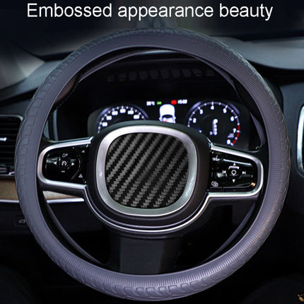 Car Silicone Protective Cover Wear Resistant Non-Slip Tire Pattern Driving Grip Sleeve, For 36cm-40cm Diameter Steering Wheel