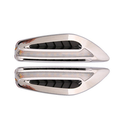 2pcs Car Fender Blade Dynamic Side Marker Lights 12V LED High Bright Daytime Running Lights, Red, White, Blue