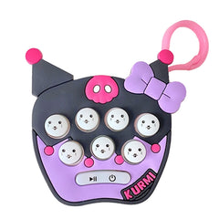 Cartoon Pattern Mini Palm Gaming Machine Play Mouse Electronic Lighting Decompressing Toy Keychain, Kurolo, Dog, Little Dinosaur, Pink Rabbit Ear, Purple Rabbit Ear, Little Yellow Duck, Brown Bear, Carrot Rabbit
