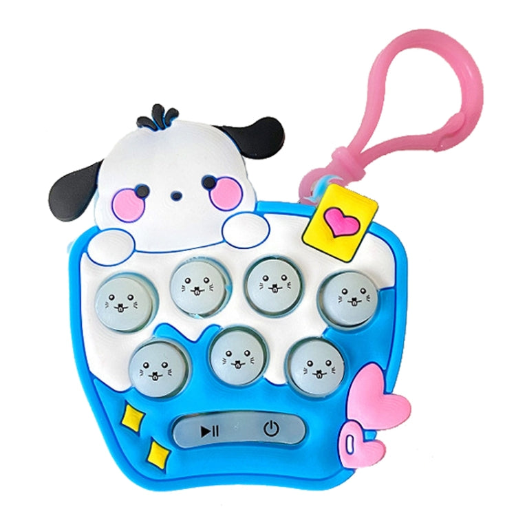 Cartoon Pattern Mini Palm Gaming Machine Play Mouse Electronic Lighting Decompressing Toy Keychain, Kurolo, Dog, Little Dinosaur, Pink Rabbit Ear, Purple Rabbit Ear, Little Yellow Duck, Brown Bear, Carrot Rabbit