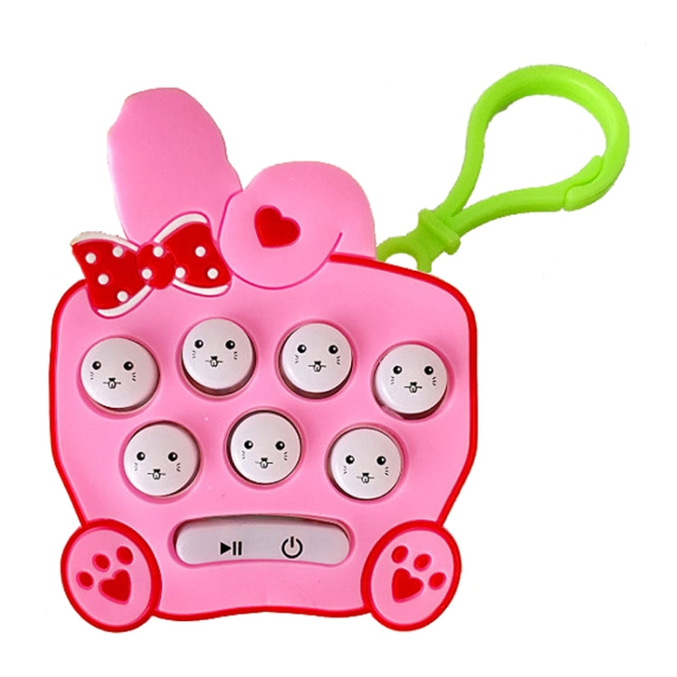 Cartoon Pattern Mini Palm Gaming Machine Play Mouse Electronic Lighting Decompressing Toy Keychain, Kurolo, Dog, Little Dinosaur, Pink Rabbit Ear, Purple Rabbit Ear, Little Yellow Duck, Brown Bear, Carrot Rabbit