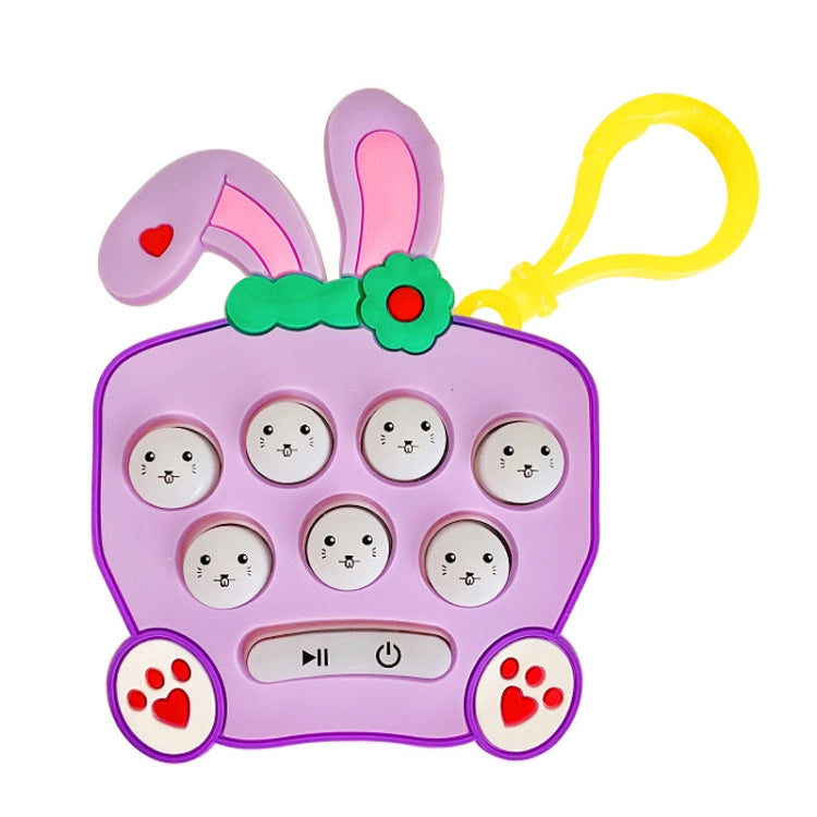 Cartoon Pattern Mini Palm Gaming Machine Play Mouse Electronic Lighting Decompressing Toy Keychain, Kurolo, Dog, Little Dinosaur, Pink Rabbit Ear, Purple Rabbit Ear, Little Yellow Duck, Brown Bear, Carrot Rabbit